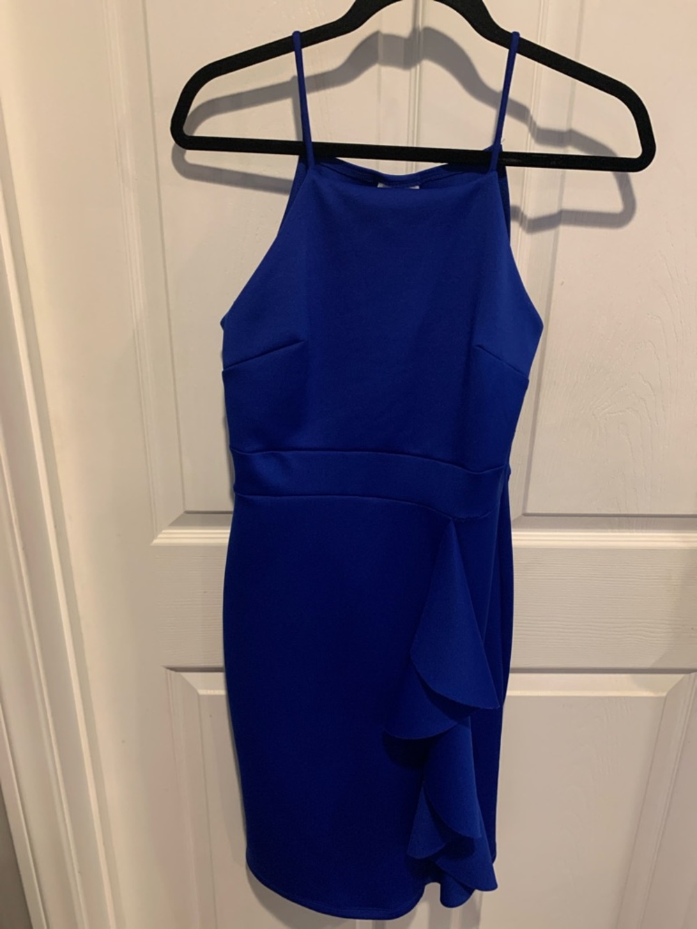 Sweet Storm Royal Blue Ruffle Mini Dress